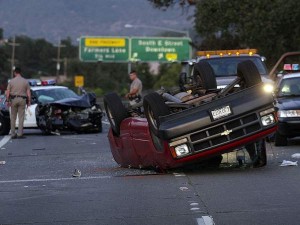 Santa Rosa California Crash Involving CHP, Pickup Truck, and Motorcycle